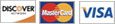 Discover, MasterCard, Visa Logos